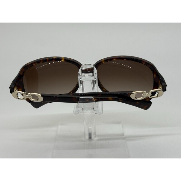 Coach Round Sunglasses HC 8146 (L949)  Brown Lens Gold Accents 58-16 135mm main image 4
